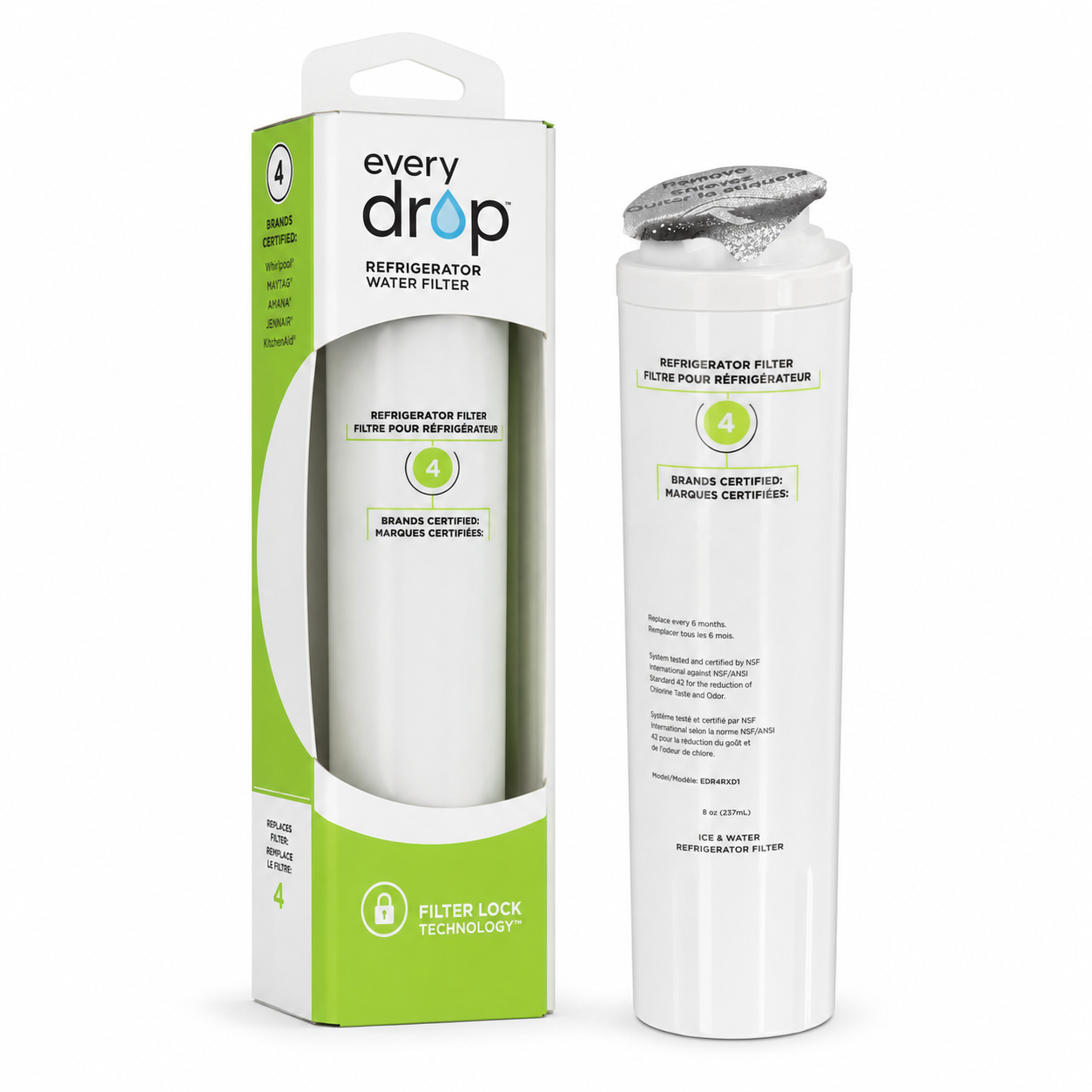 EveryDrop 4 Compatible Refrigerator Water Filter Replacement product image